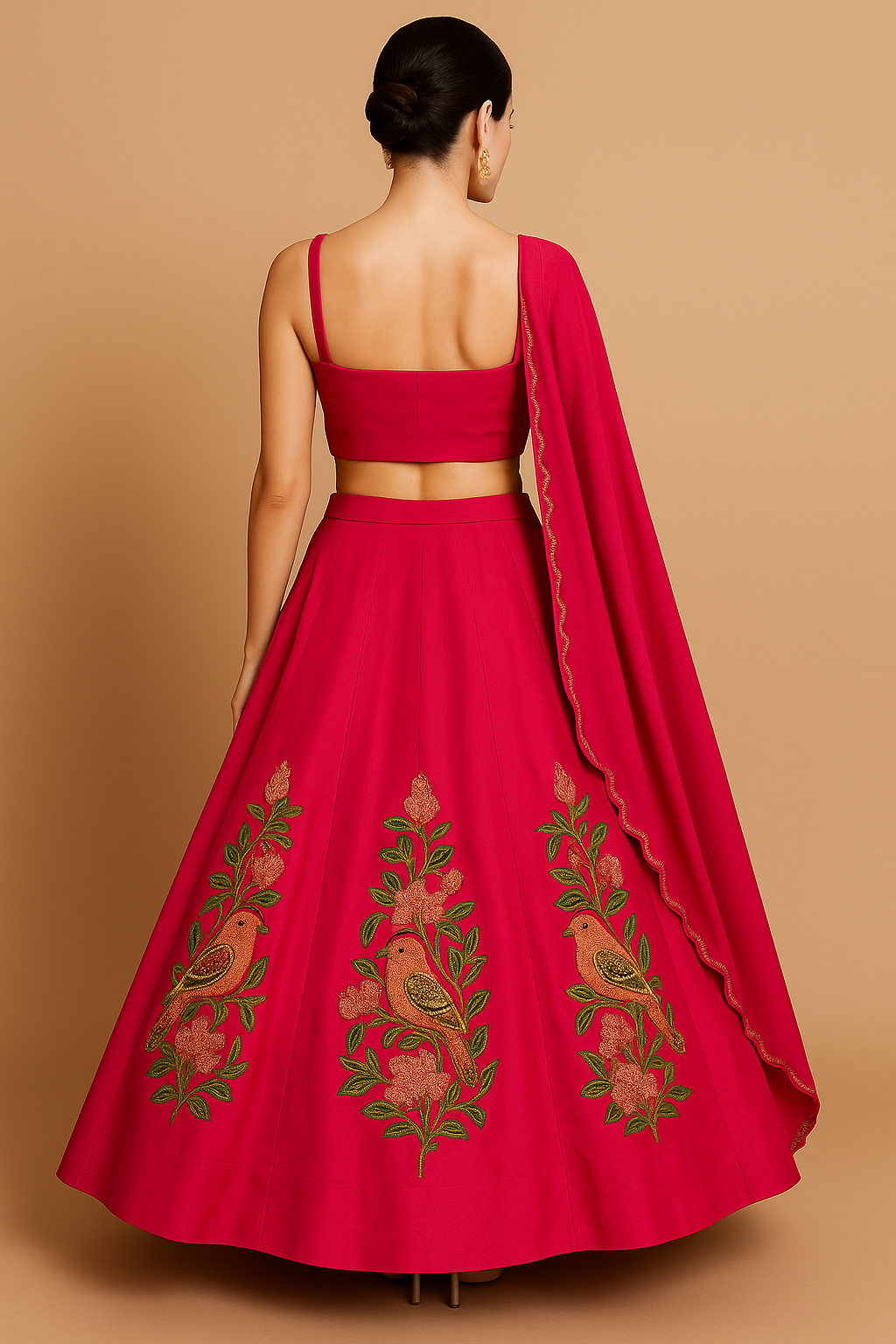 Hand Embroidered Rosette Co-Ord set