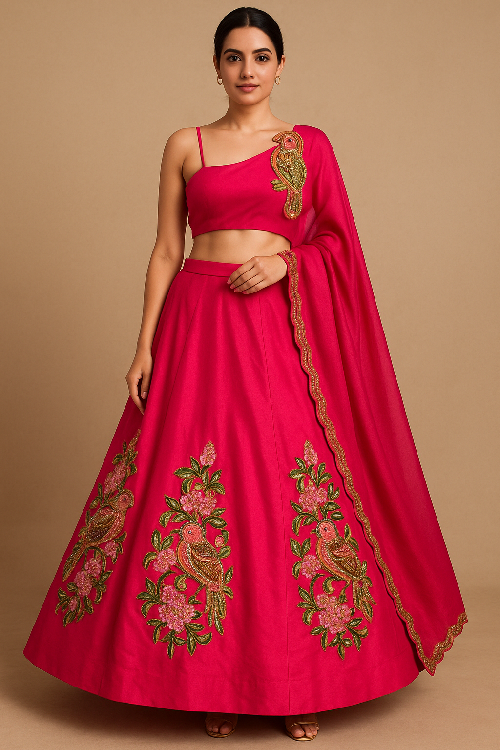 Hand Embroidered Rosette Co-Ord set