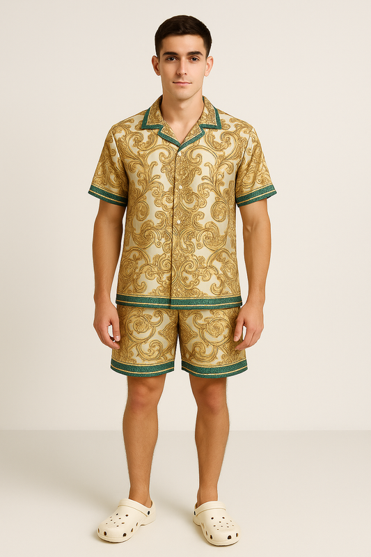 SAHARA OPULENCE CO-ORD SET – Golden Sands, Gilded Threads