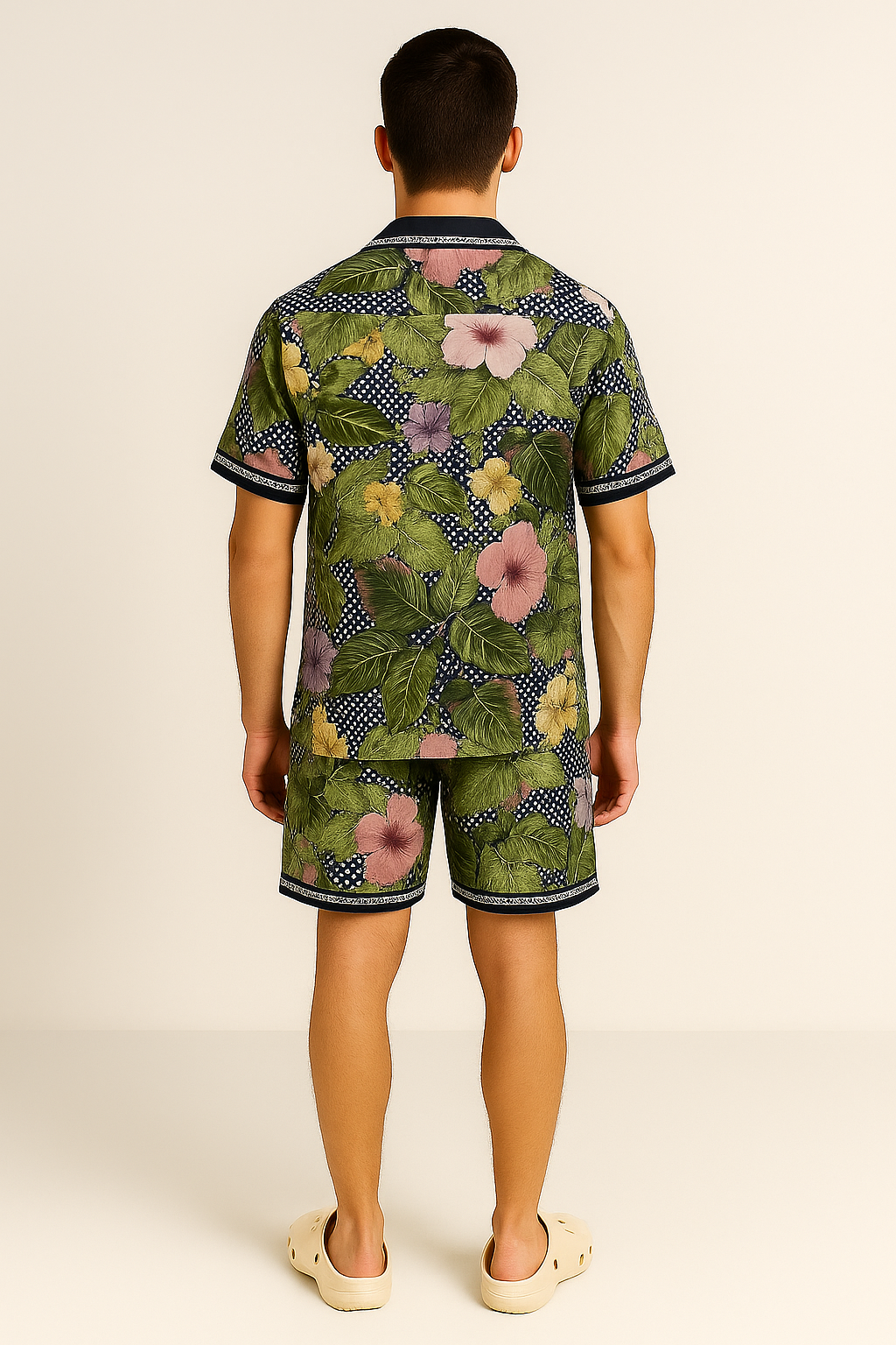TROPICAL GRID CO-ORD SET – Where Botanical Escape Meets Geometric Cool