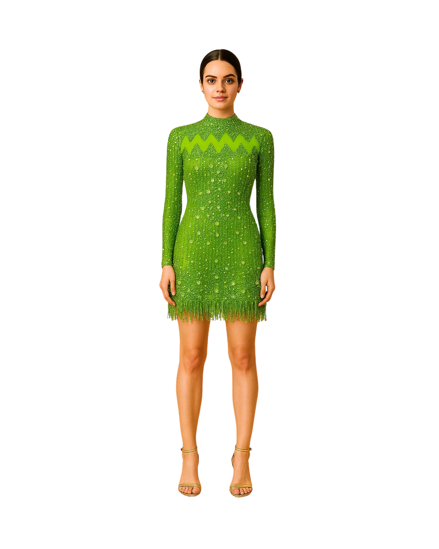 Lime Mirage Echo Gown