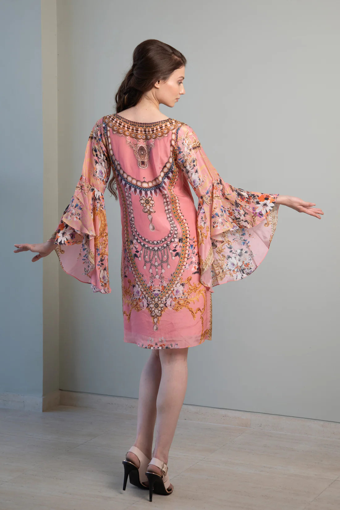 Jewel Bell Sleeve Dress