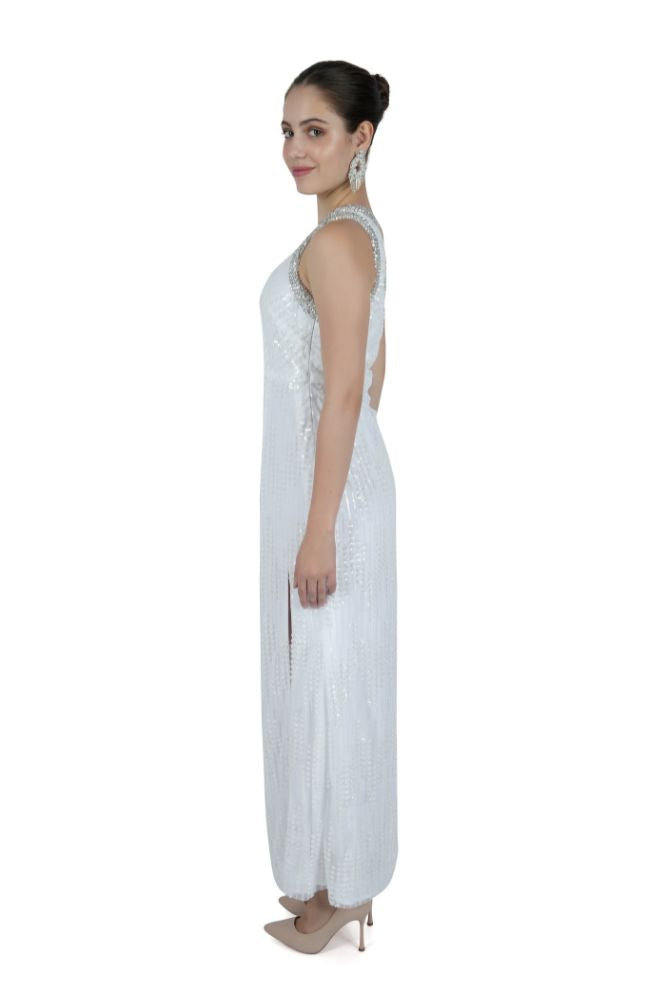 One shoulder Sequin Gown