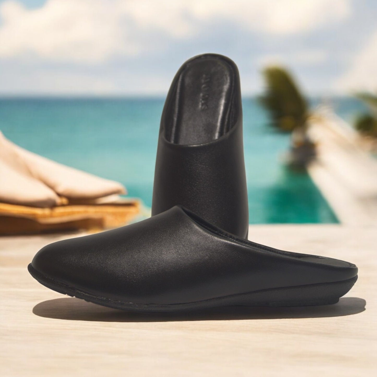 Loafers with rubber sole