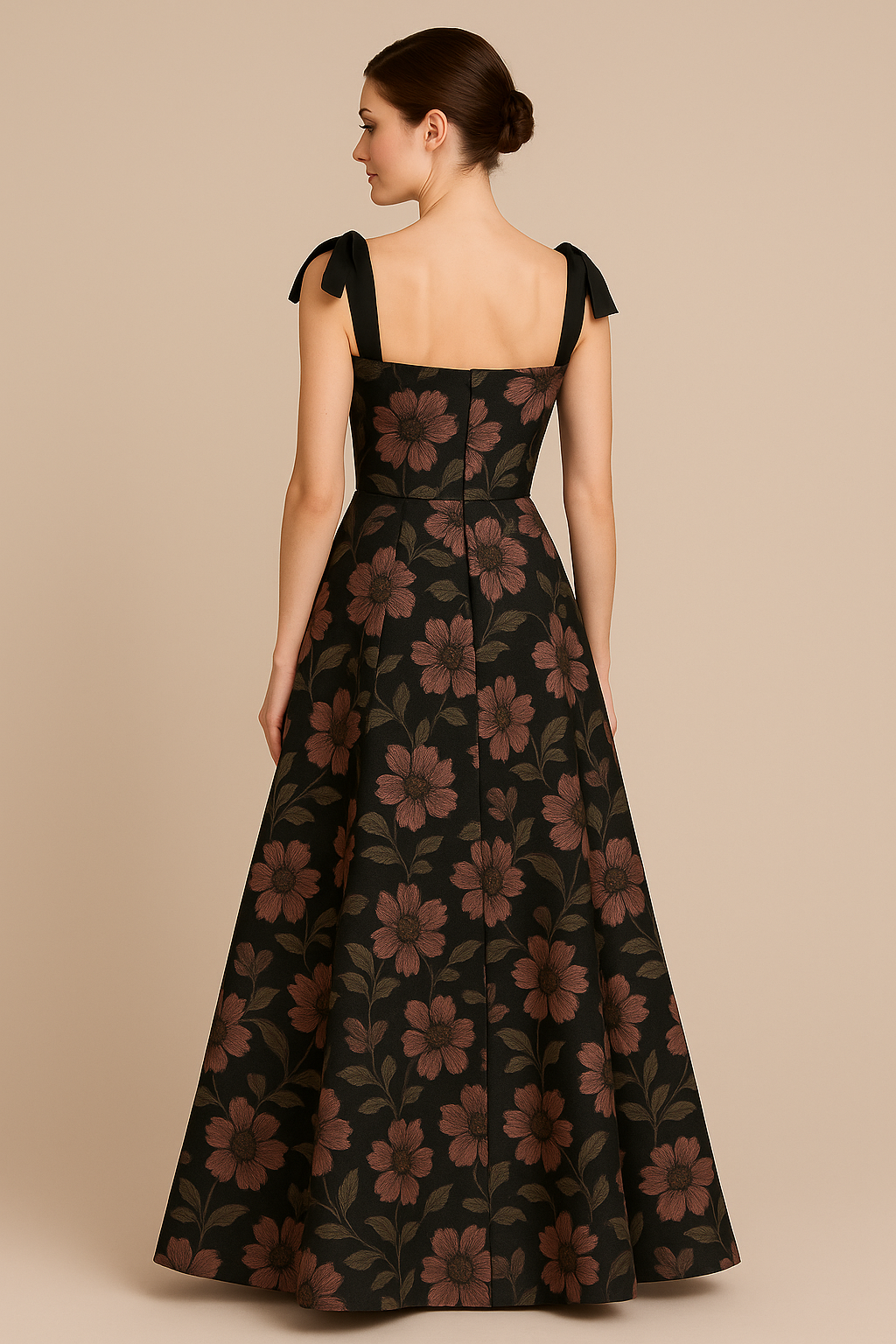 Long corset bodice ,Tie up shoulder dress