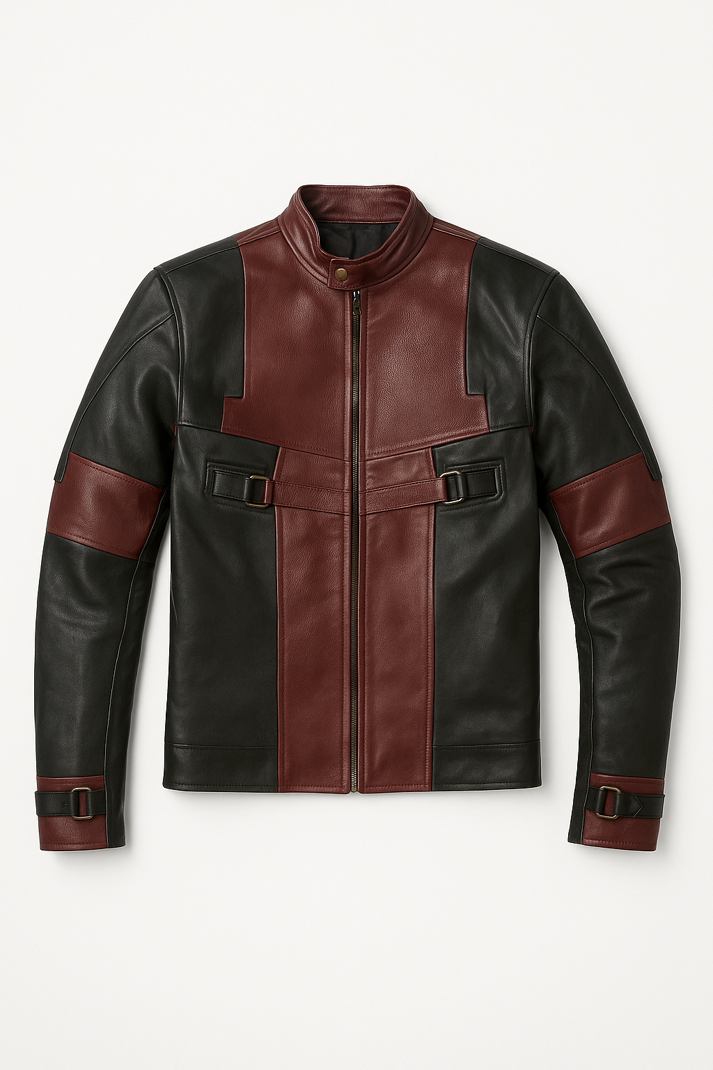 DEADPOOL ROGUE JACKET – Color-Blocked Luxury Biker Leather