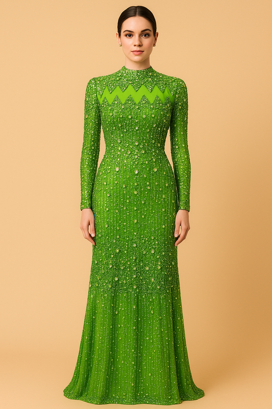 Lime Mirage Echo Gown