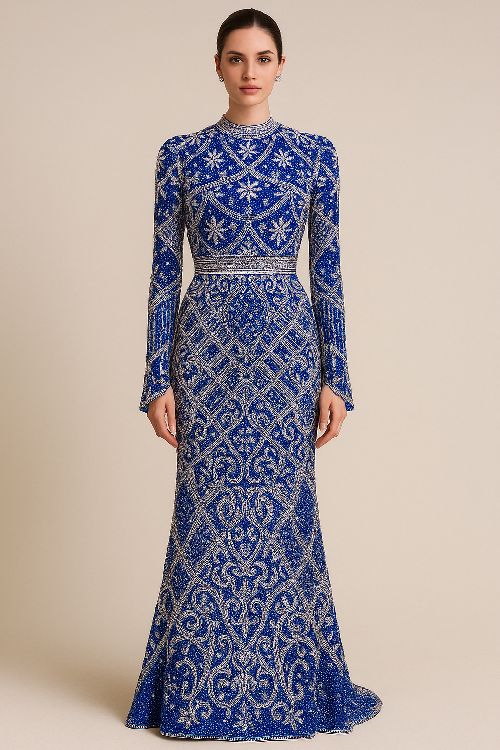 Obsidian Regal Mosaic Gown