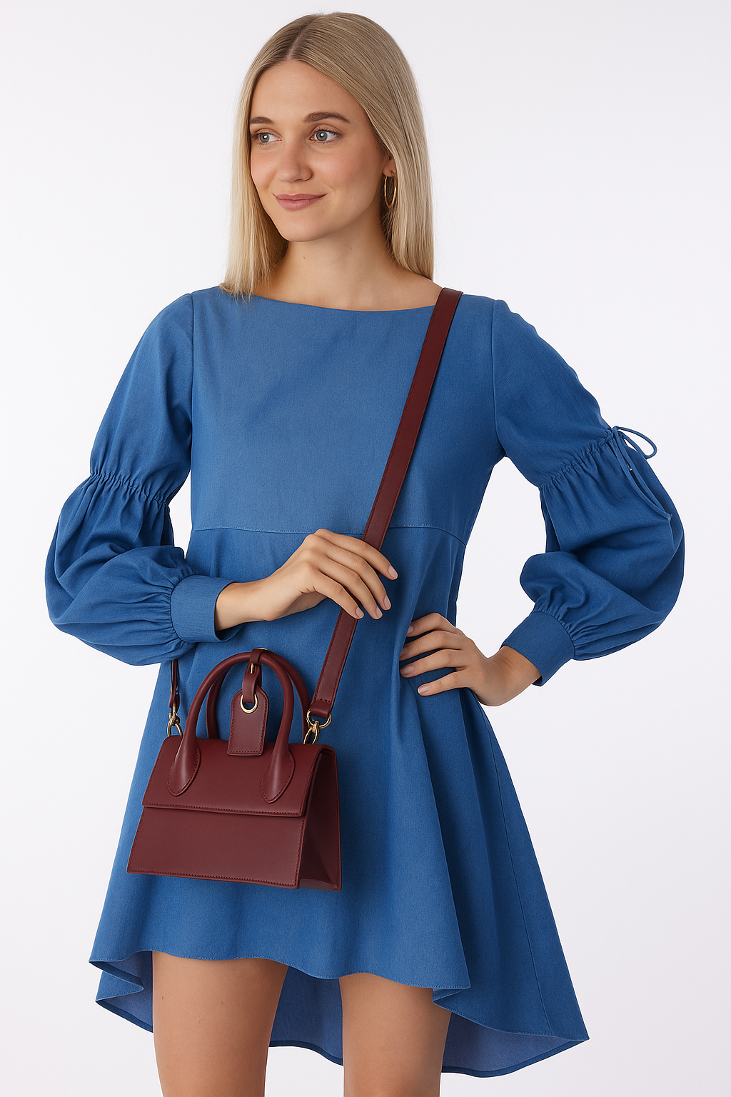 Fish Leather Emma Purse Black/Maroon/White bag