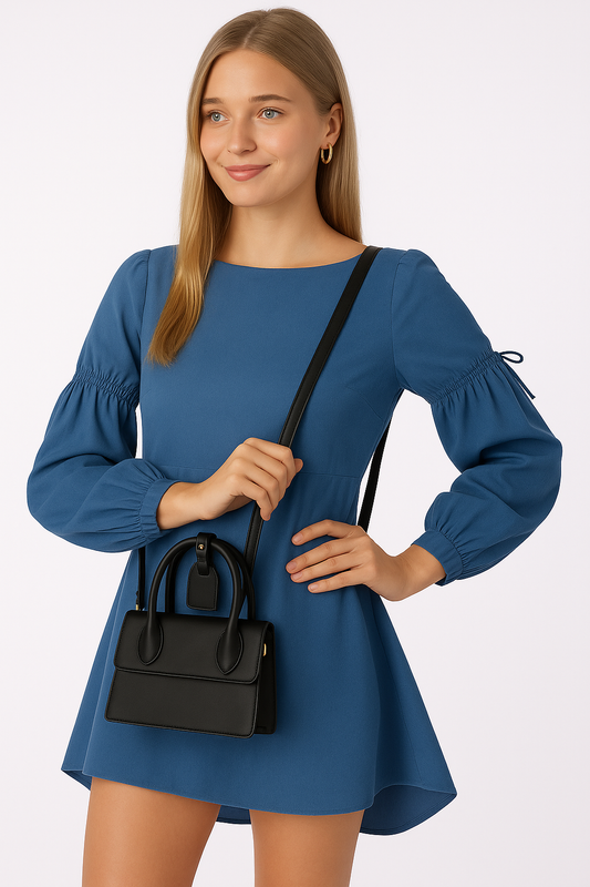 Fish Leather Emma Purse Black/Maroon/White bag