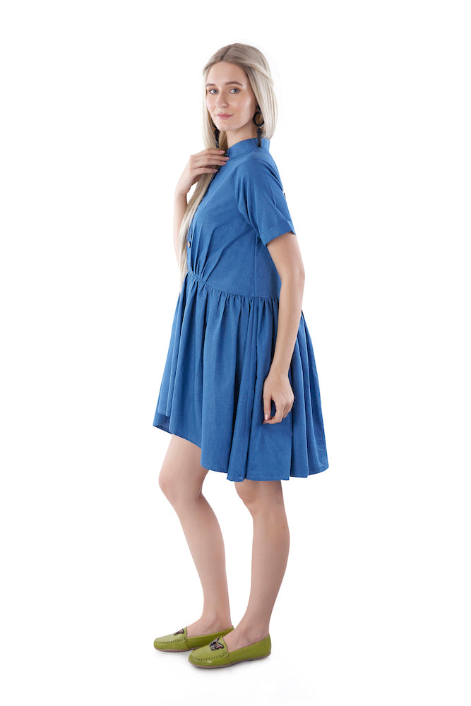 Denim High-Low Dress