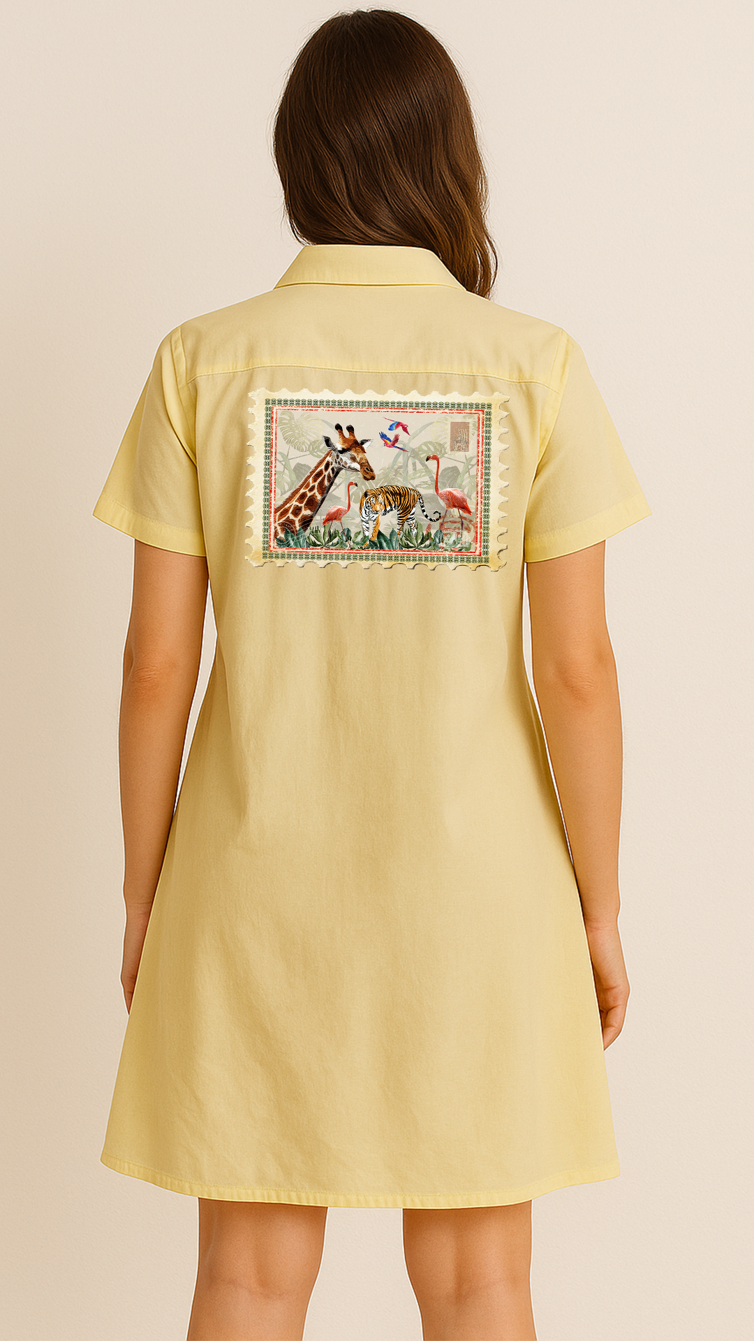 Safari Stamp Print Dress