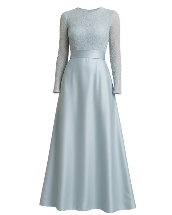 Back key open long gown