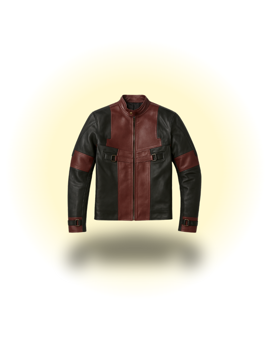 DEADPOOL ROGUE JACKET – Color-Blocked Luxury Biker Leather
