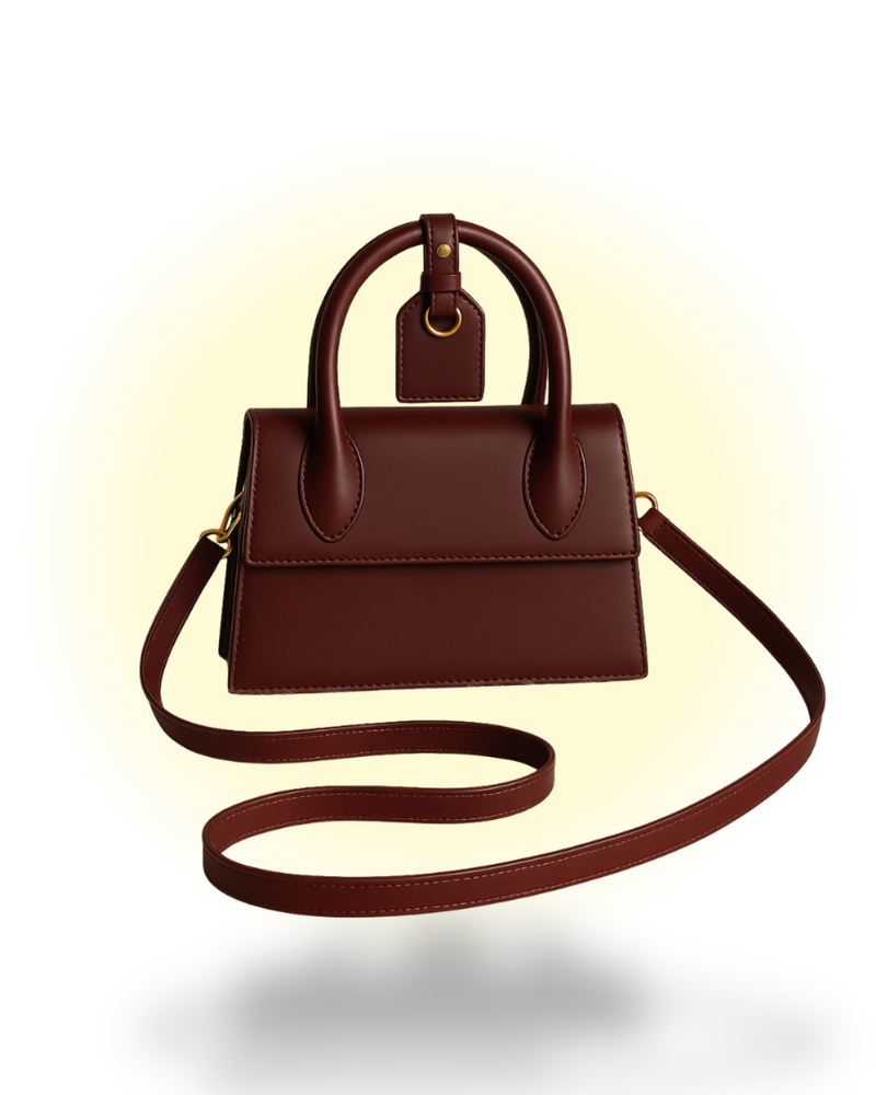 Fish Leather Emma Purse Black/Maroon/White bag