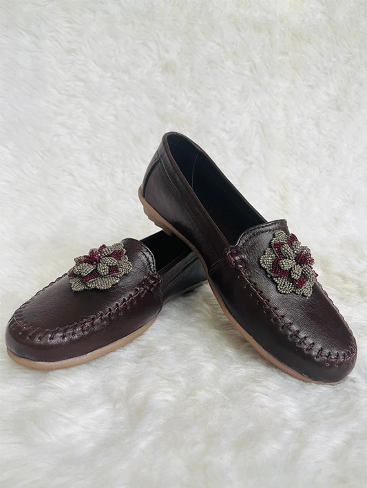 Brown Fish Leather Shoes
