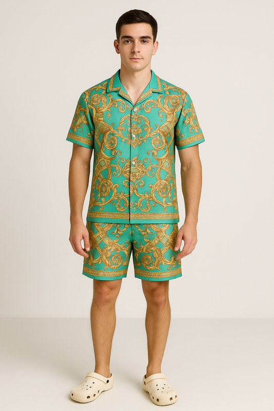 VERDANT ROYALE CO-ORD SET – An Ode to Opulence in Modern Motion