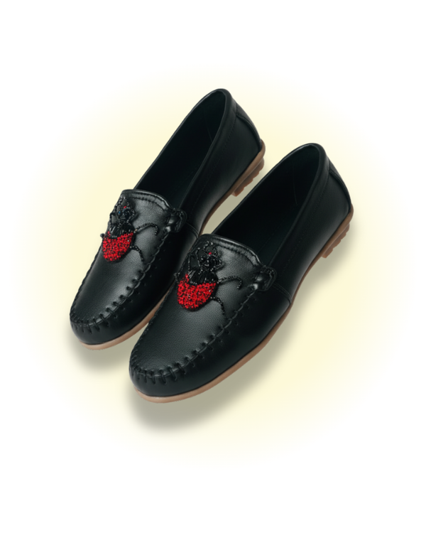 Black Fish Leather Shoes