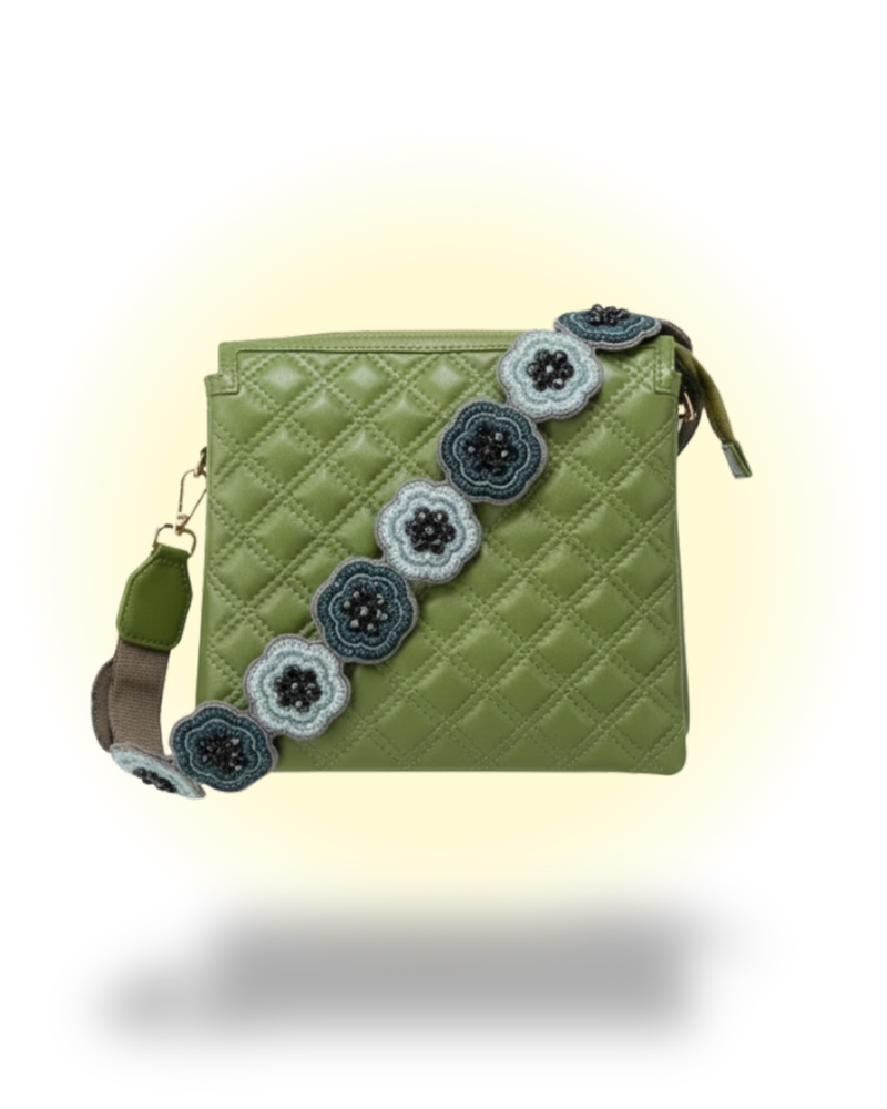 Green Fish Leather Sling Bag