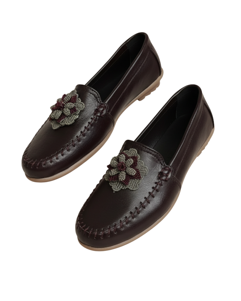 Brown Fish Leather Shoes