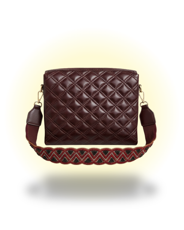 Brown Fish Leather Sling Bag