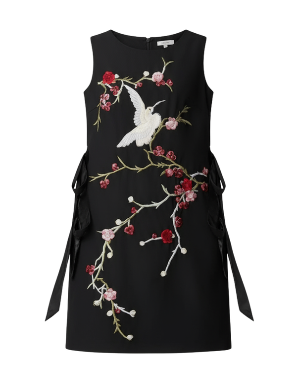 Oriental Motif Short Dress