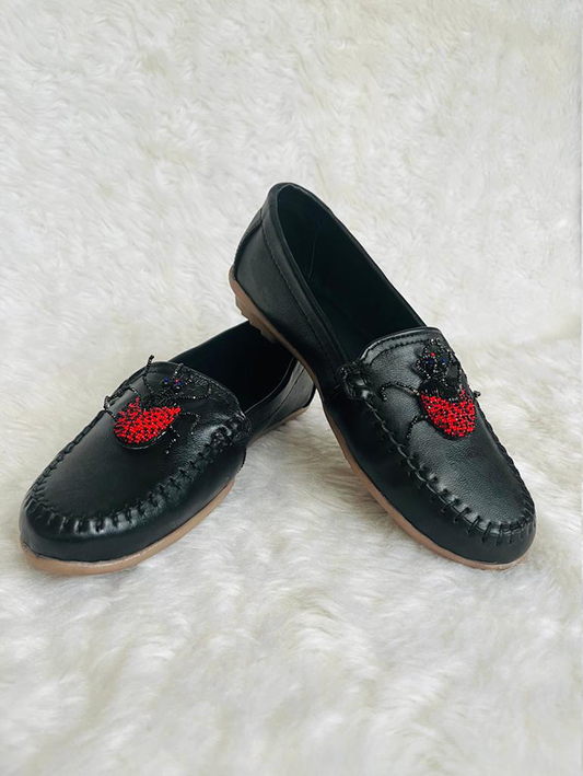 Black Fish Leather Shoes