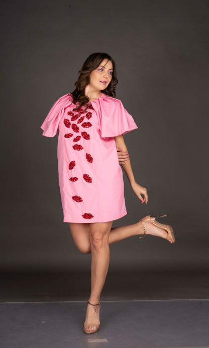 Kisses Embroidered Dress