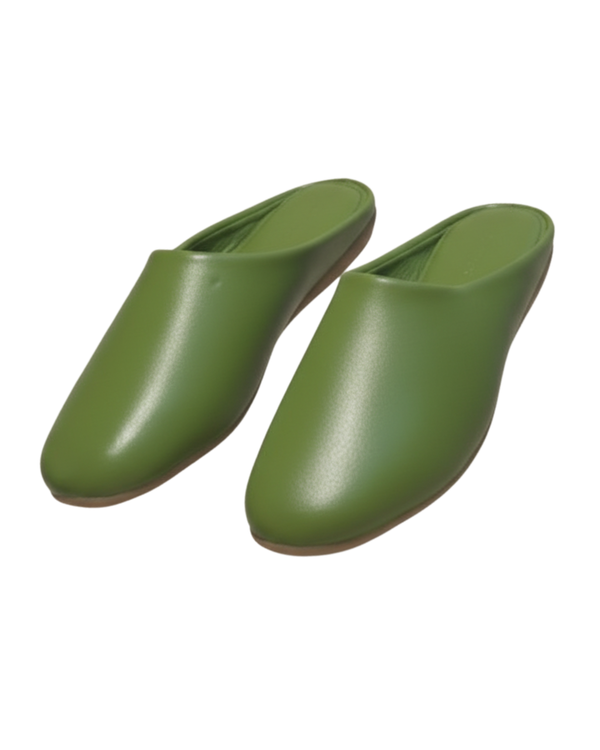 Green Loafers with rubber sole