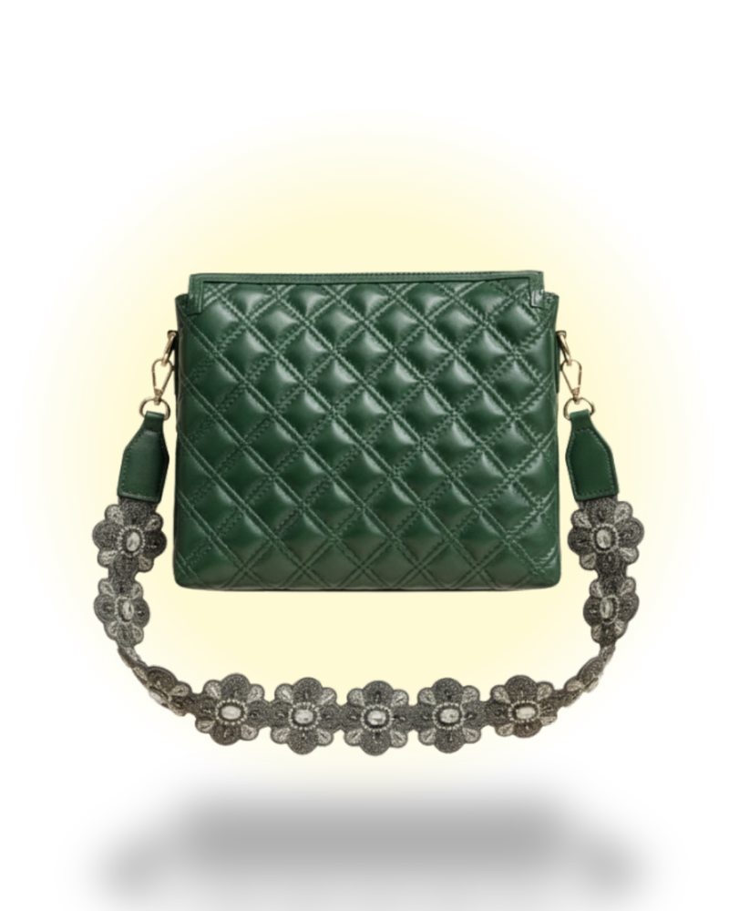 Green Fish Leather Sling Bag