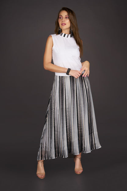 Organza Pleated Midi Dress