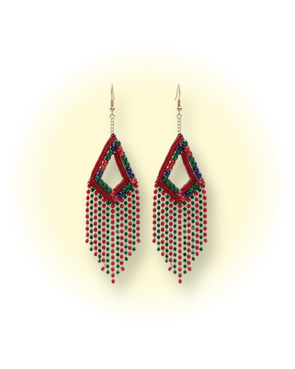Crimson Drape Earrings
