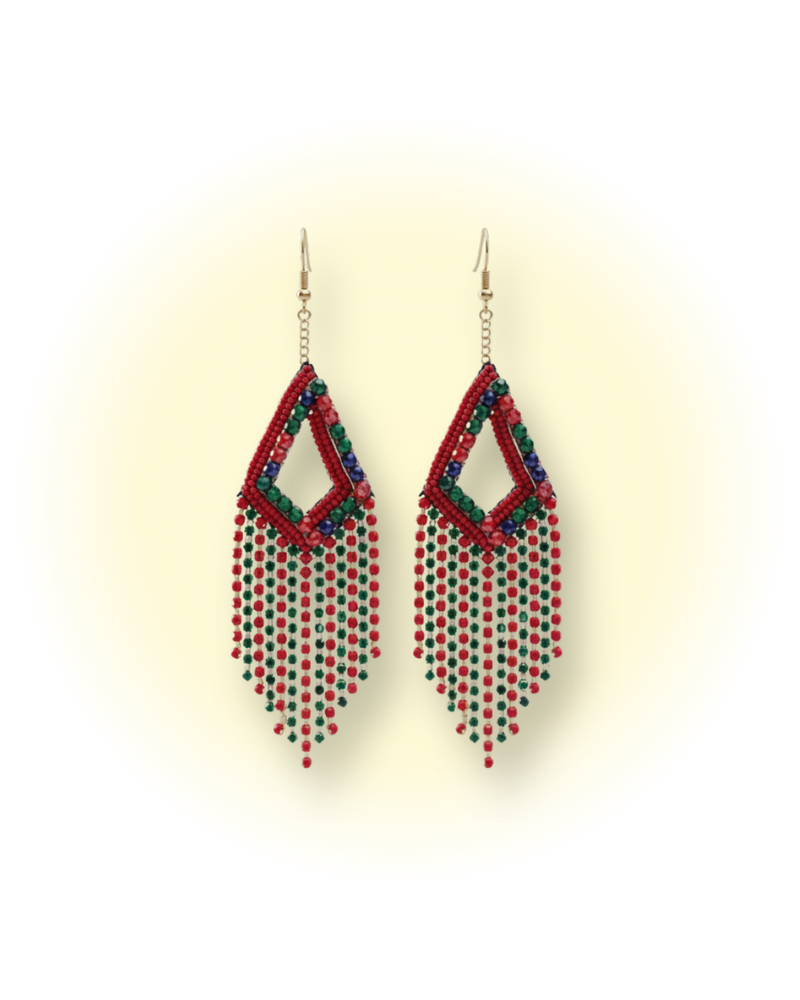 Crimson Drape Earrings