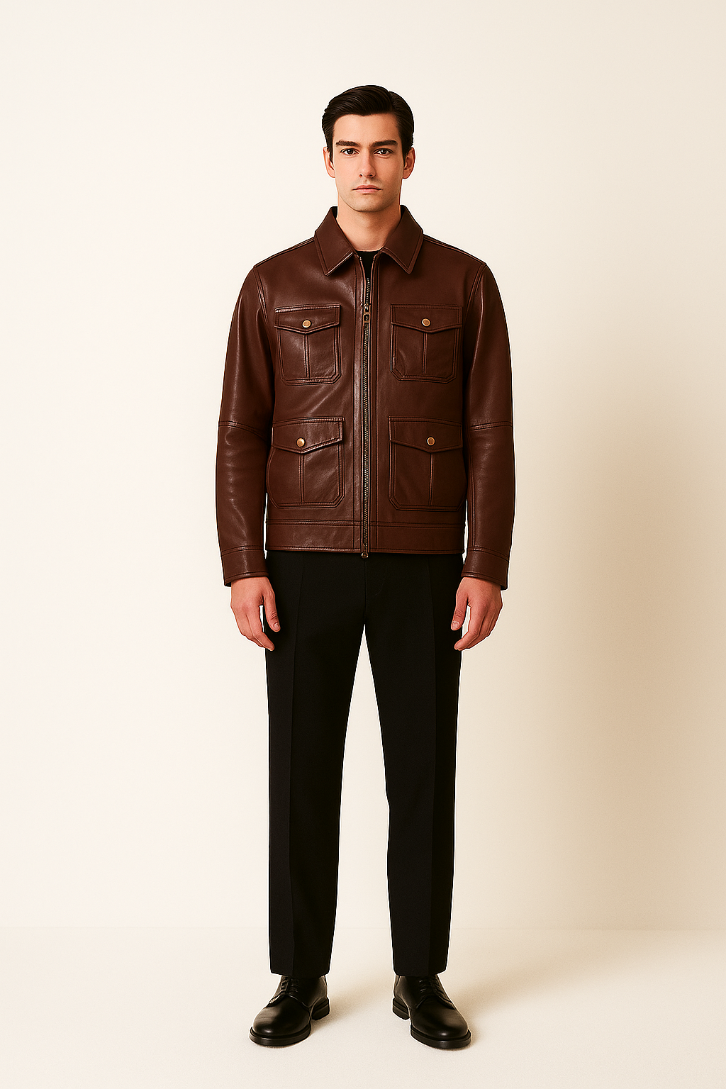 INDIANA RACER JACKET – JDG-FJ1 Classic Café Racer Luxury Leather