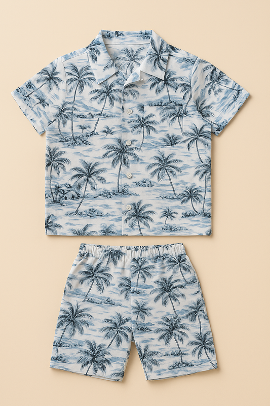 Boys pajama shorts set 1