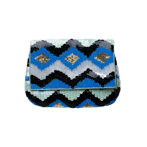 Zigzag Glitter Sling Bag