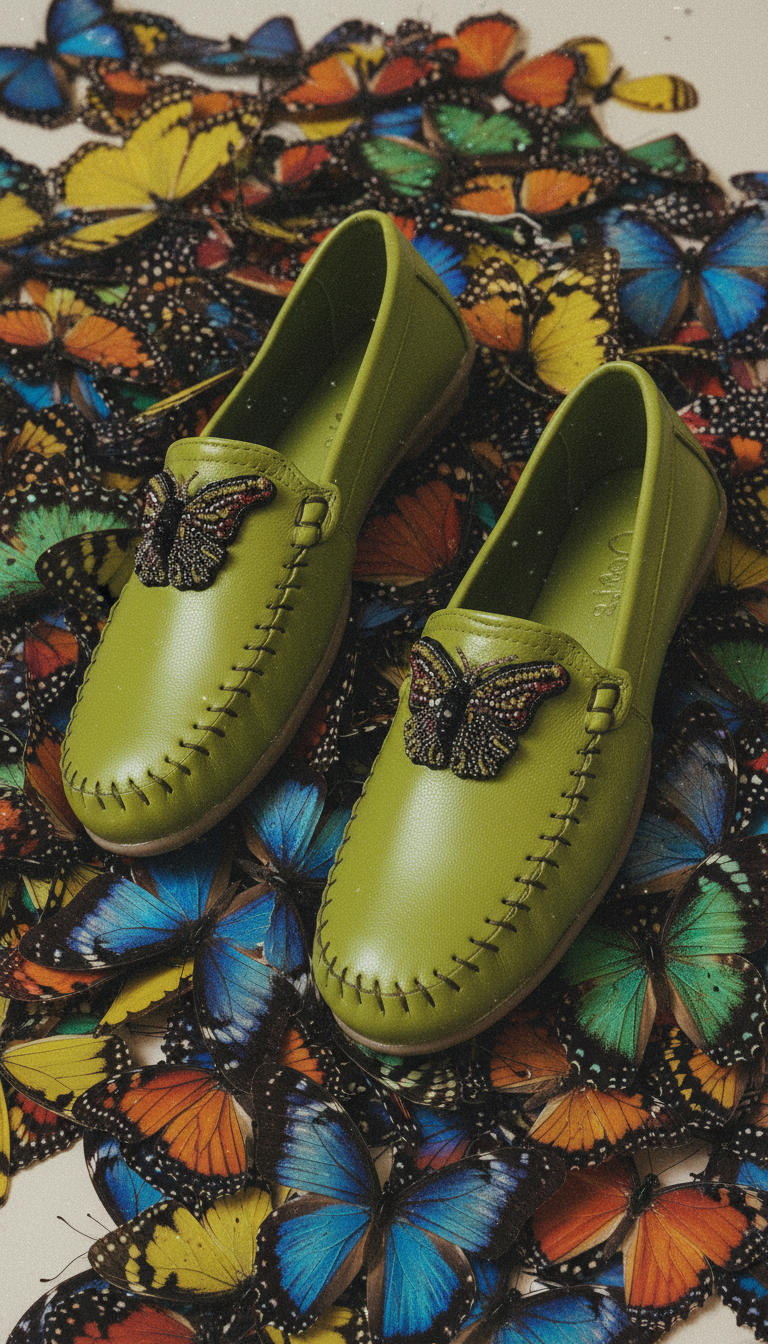 Green Fish Leather Shoes