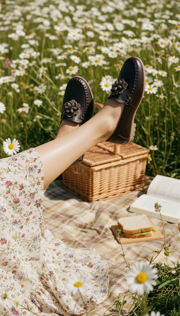 Brown Fish Leather Shoes