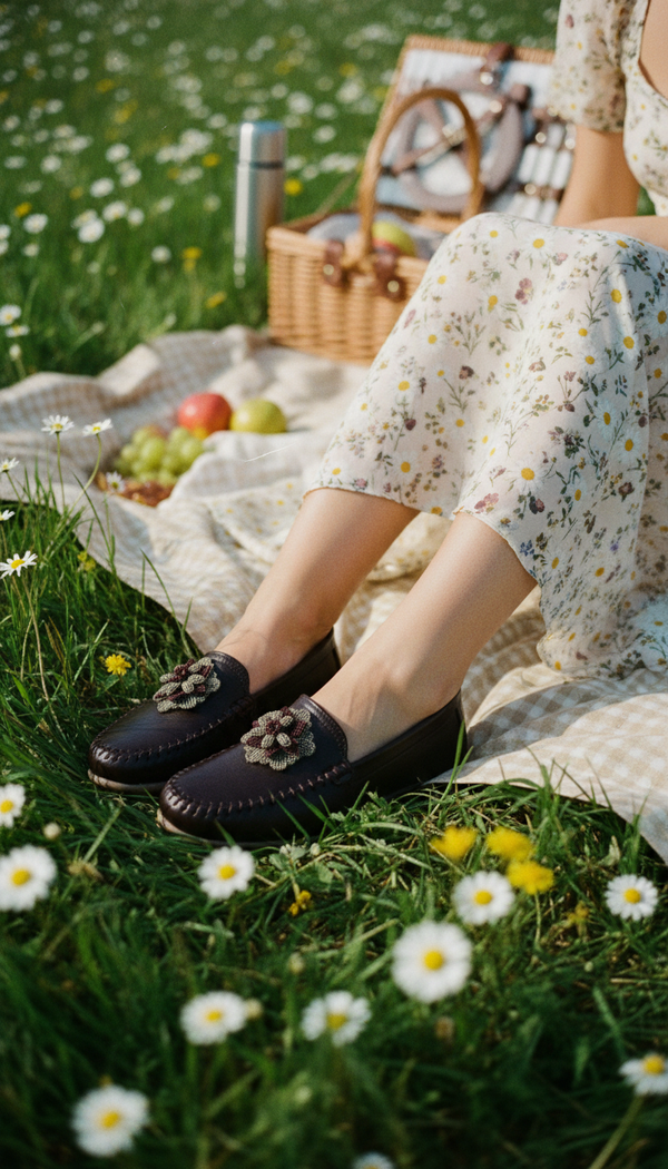 Brown Fish Leather Shoes