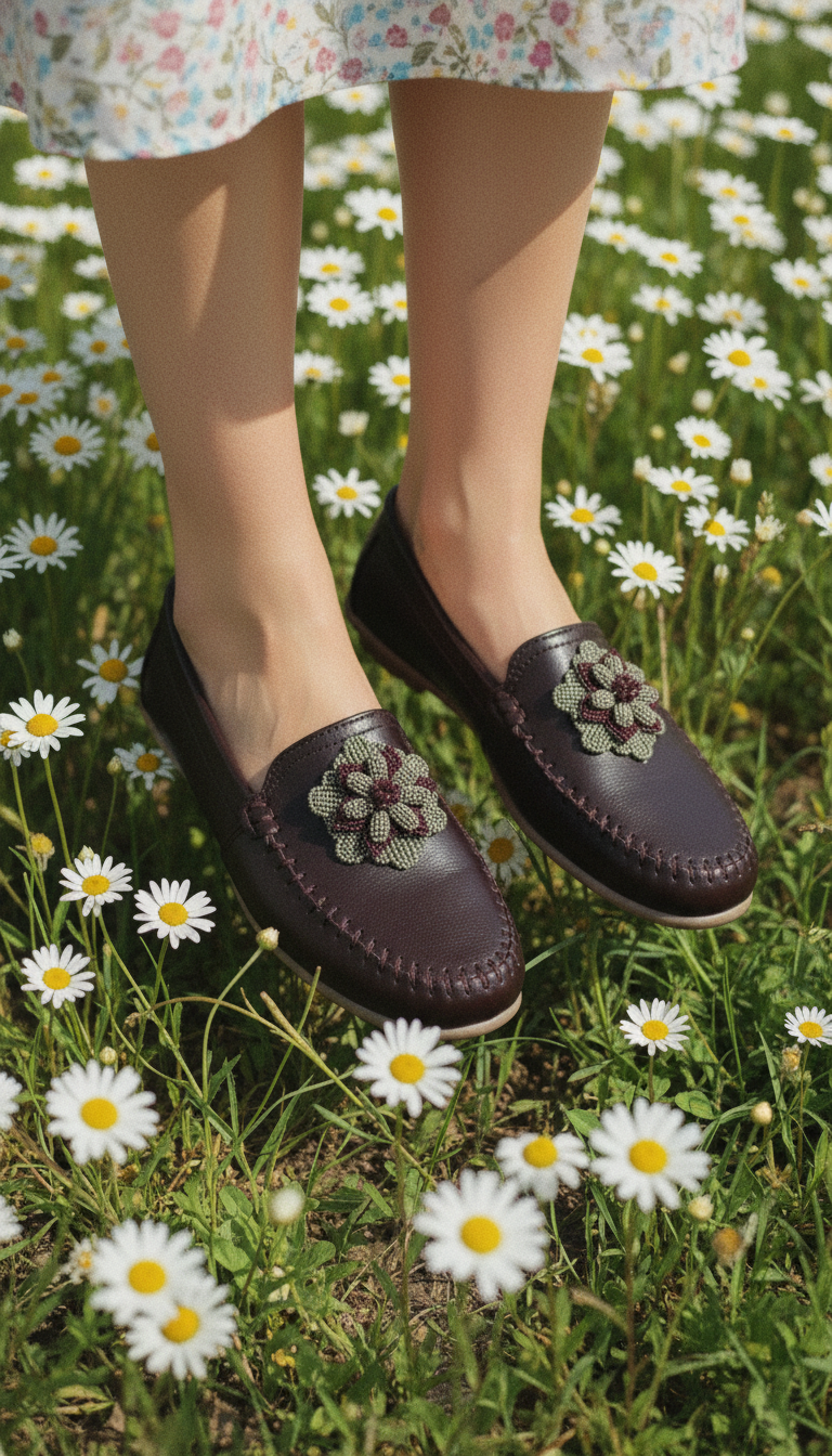 Brown Fish Leather Shoes