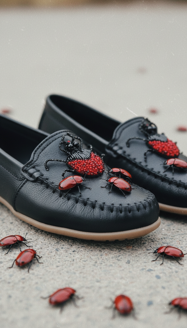 Black Fish Leather Shoes