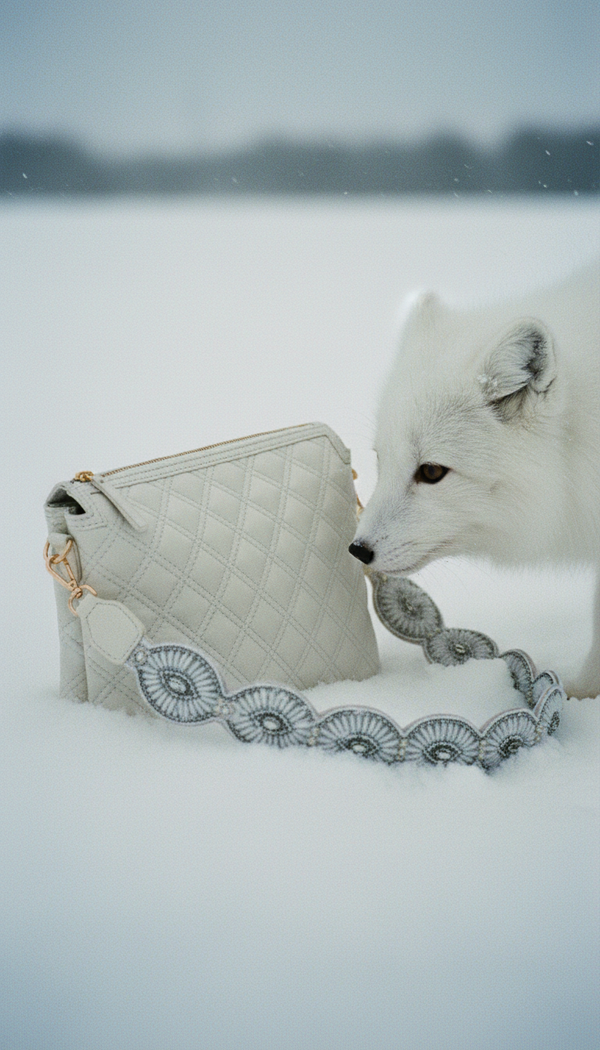 White Fish Leather Sling Bag