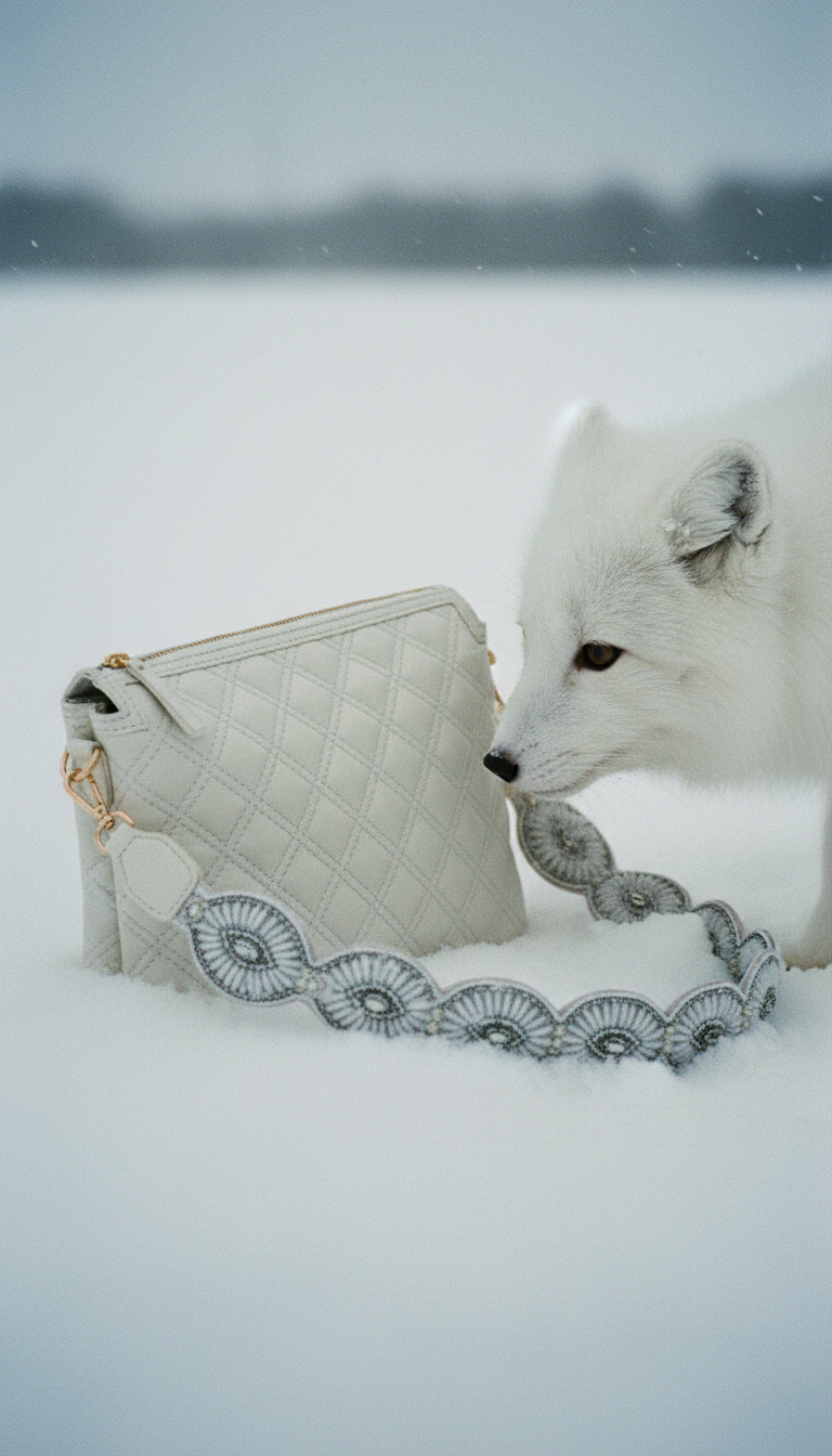 White Fish Leather Sling Bag