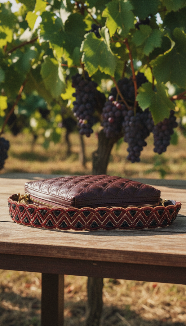 Brown Fish Leather Sling Bag