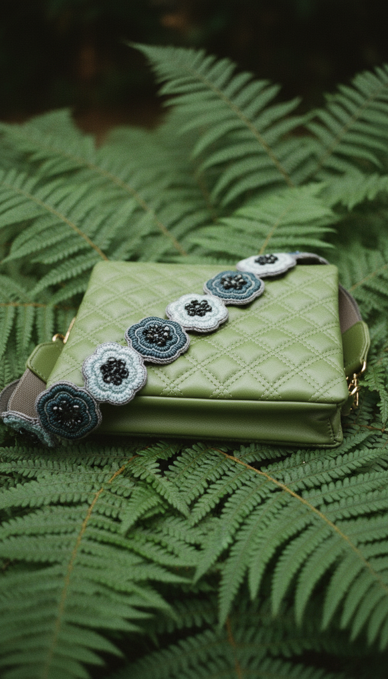 Green Fish Leather Sling Bag