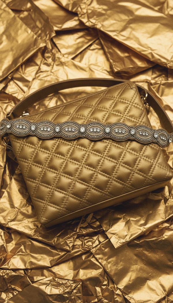 Golden Fish Leather Sling Bag