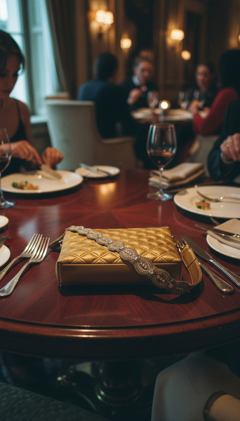 Golden Fish Leather Sling Bag