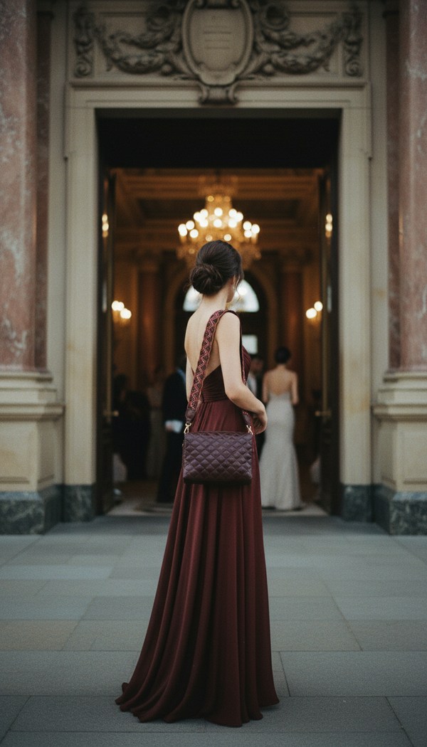 Brown Fish Leather Sling Bag