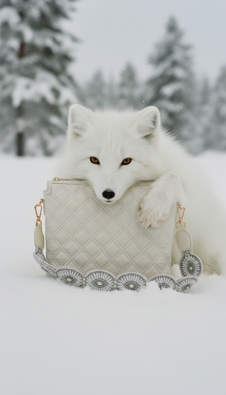 White Fish Leather Sling Bag