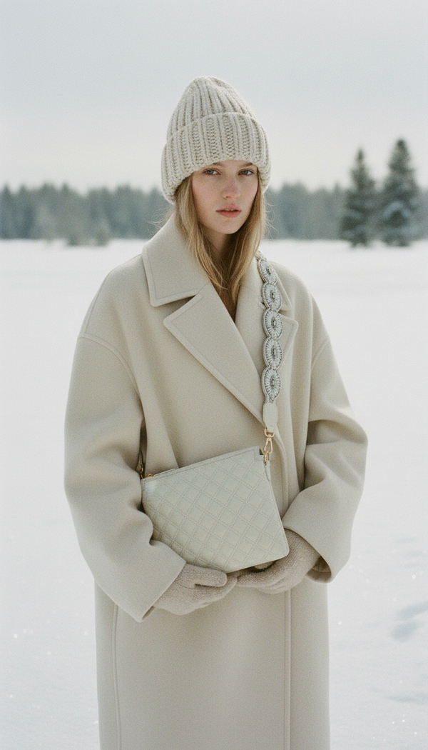 White Fish Leather Sling Bag